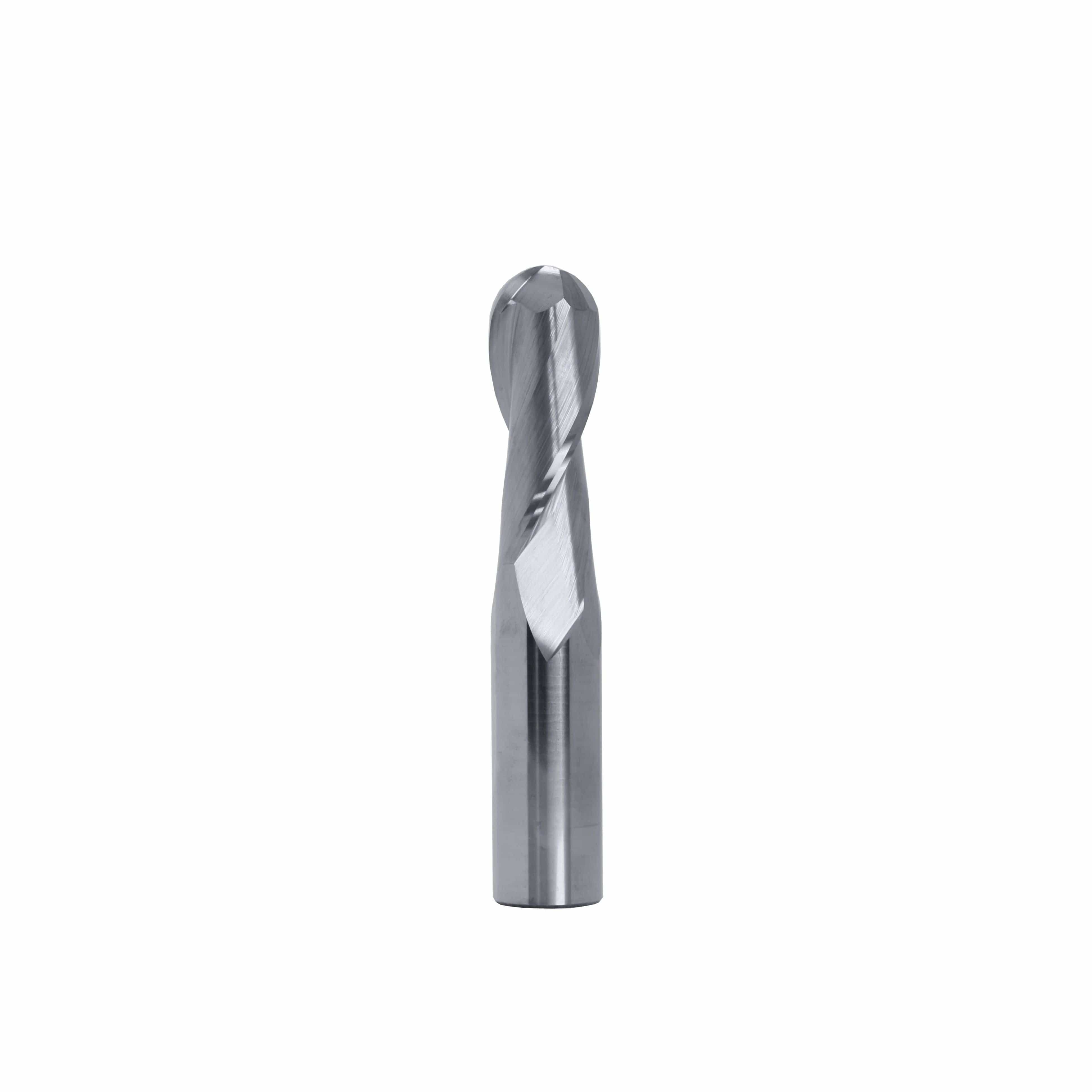 BEST CARBIDE Carbide Endmill Best Carbide - Long Series Ball Nose Slot Drill 1/4" (2 Flute, Uncoated)