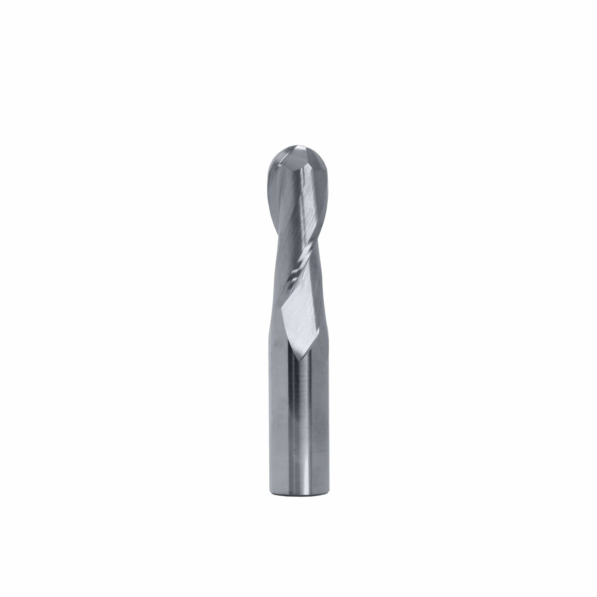 Best Carbide - Long Series Ball Nose Slot Drill 1/8" (2 Flute, Uncoated) - Twin Eagle Imports
