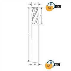 BEST CARBIDE Manufacturing Best Carbide 3mm 4 Flute Stub Square End Mill TiALN Coated