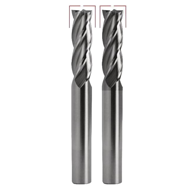 BEST CARBIDE Manufacturing Best Carbide Regular Length AITiN coated 4-Flute End Mill 2mm, Square End