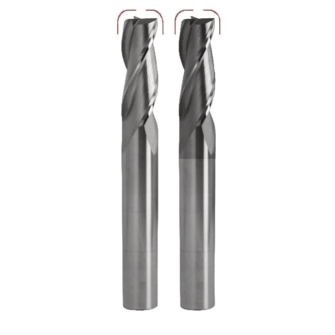 Best Carbide Regular Length AITiN coated 4-Flute End Mill 3mm, 0.2mm Corner Radius - Twin Eagle Imports