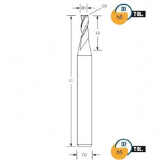 Best Carbide Regular Length AITiN coated 4-Flute End Mill 3mm, 0.2mm Corner Radius - Twin Eagle Imports