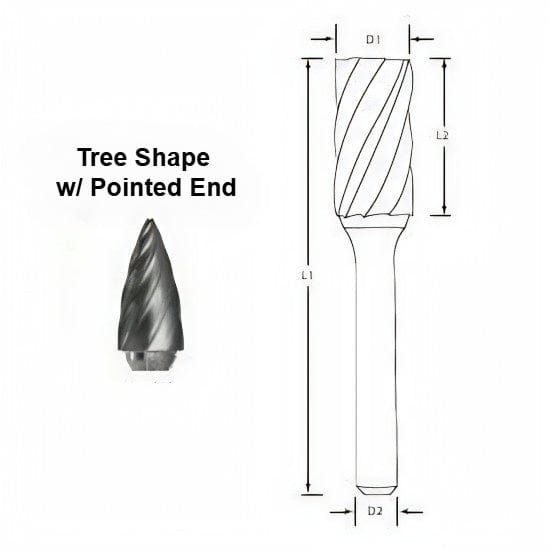 Best Carbide - SG3NF 3/8" Aluminium Cut Carbide Burr - Twin Eagle Imports