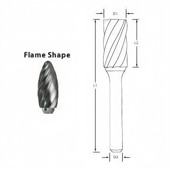 Best Carbide - SH2NFL6 5/16" Aluminium Cut Long Series Carbide Burr - Twin Eagle Imports
