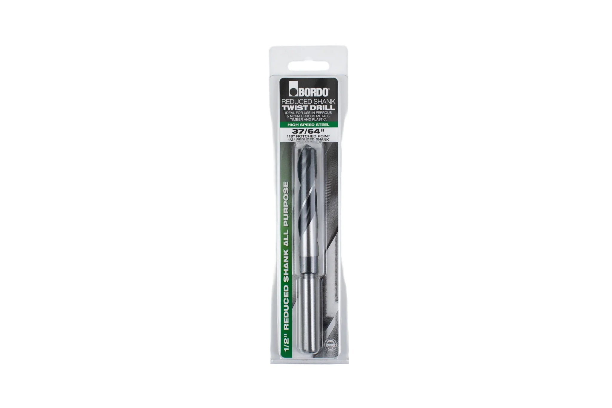 Bordo 37/64" HSS Reduced 1/2" Shank Drill - Twin Eagle Imports