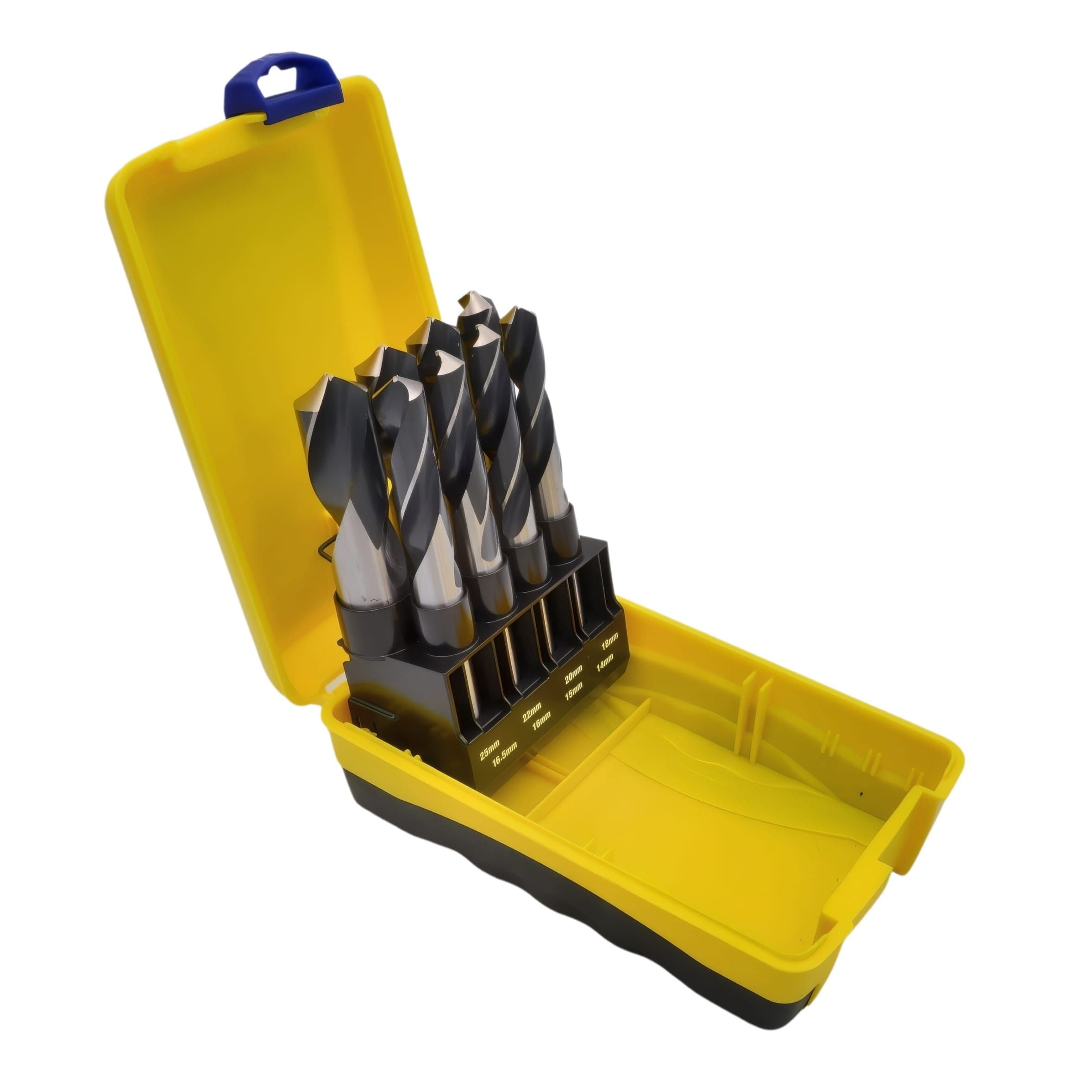 BORDO DRILLS Bordo 14 to 25mm 8 Piece 1/2" Reduced Shank Drill Set | HSS Twist Drills