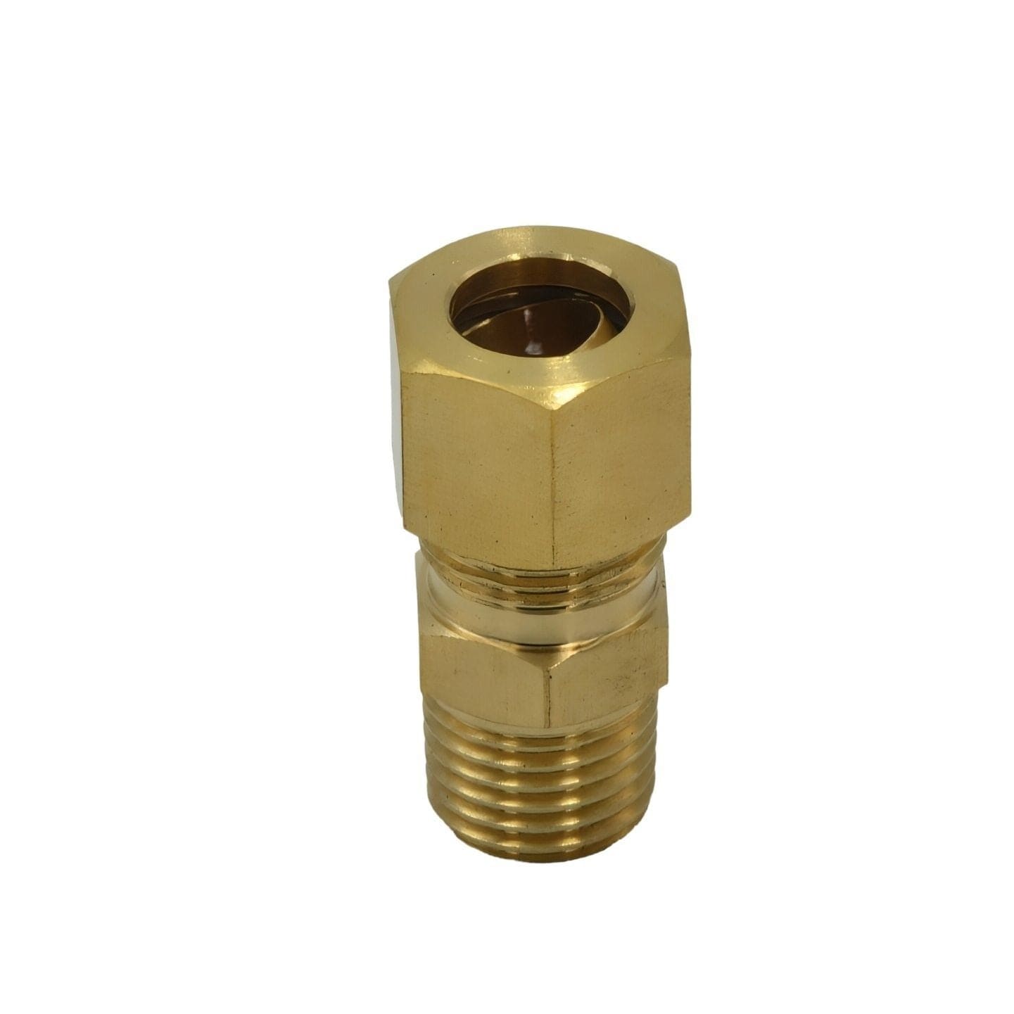 Brass Compression Male Female Connector (T3/8xM1/4) - Twin Eagle Imports