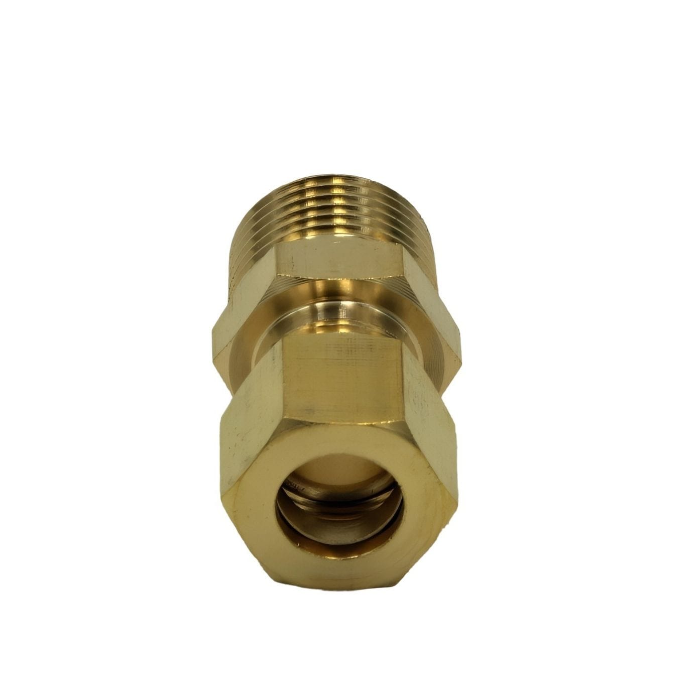 Brass Compression Male Female Connector (T3/8xM3/8) - Twin Eagle Imports