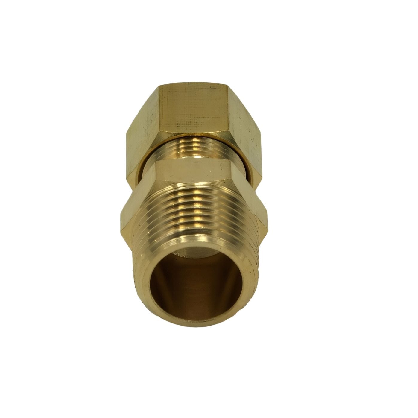 Brass Compression Male Female Connector (T3/8xM3/8) - Twin Eagle Imports