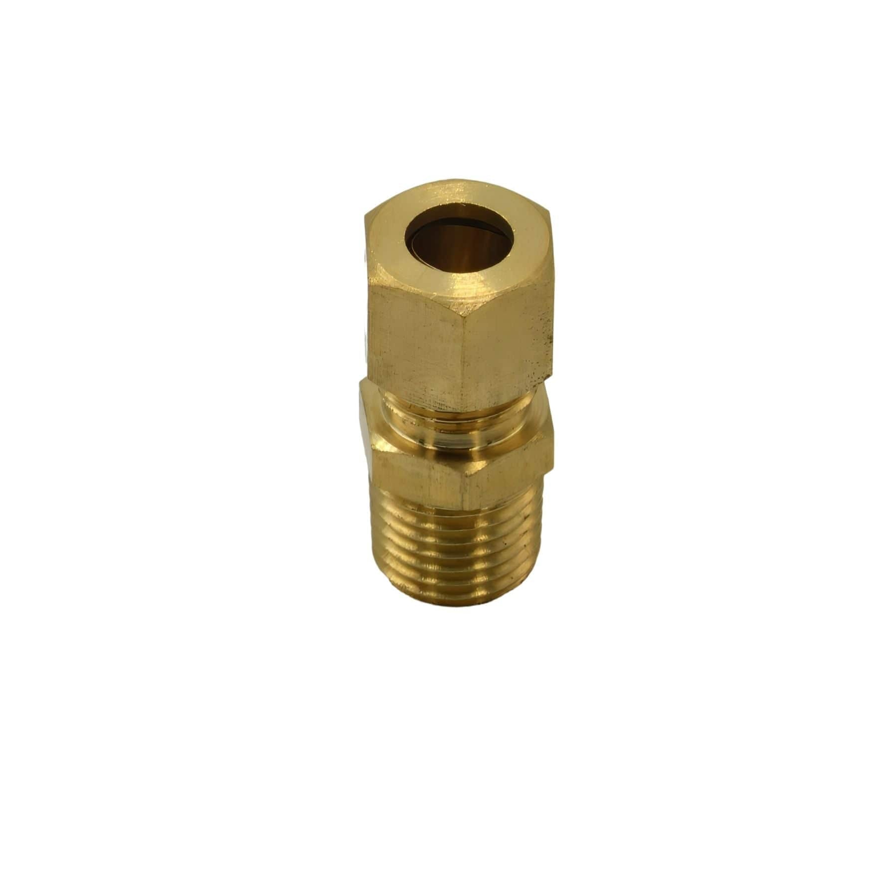 Brass Compression Male Female Connector (T5/16xM1/4) - Twin Eagle Imports