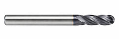 Fullerton 5.0mm 4 Flute TiAlN Coated Carbide Ball Nose Endmill - 3200 Series