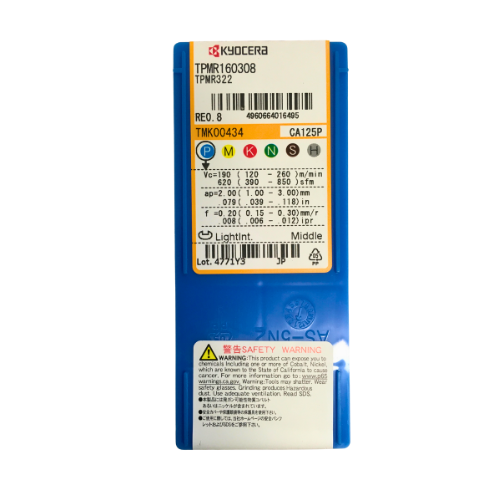 10pc Kyocera TPMR160308 CA125P – Turning Insert (Positive Type, Steel Machining)