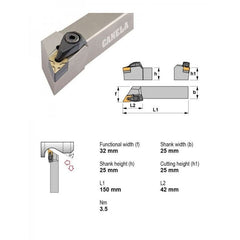 Canela DDJNR2525M15-N Turning & Profiling Toolholder – 25×25 mm - Twin Eagle Imports