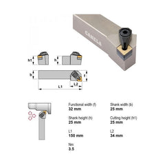 Canela Dimple Lock Turning Tool Holder DCLNL2525M12-N 25mm Shank - Twin Eagle Imports