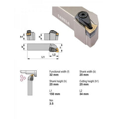 Canela DWLNL258 External Turning Toolholder – 25×25 mm - Twin Eagle Imports
