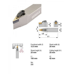 Canela MVVNN2525M16-K Profiling Toolholder – 25×25 mm - Twin Eagle Imports