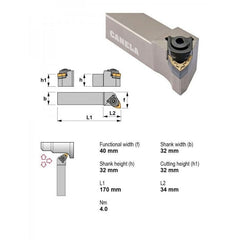 Canela MWLNL3232P08 External Turning Toolholder – 32×32 mm - Twin Eagle Imports