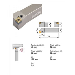 Canela PCLNR3232P16 External Turning Toolholder – 32×32 mm Square Shank - Twin Eagle Imports