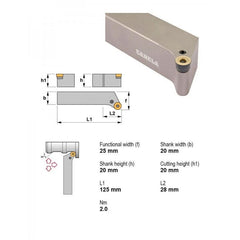 Canela PRSCL2020K12 Multipurpose Profiling Toolholder – 20×20 mm - Twin Eagle Imports