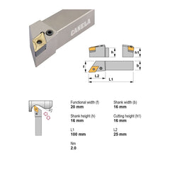 CANELA S.A. TOOL HOLDERS Canela PDJNR1616H11 Turning & Profiling Toolholder – 16×16 mm