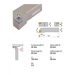 Canela SCLCR2525M09 External Turning Toolholder – 25×25 mm - Twin Eagle Imports