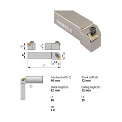 Canela Turning Tool Canela Top Clamp Turning Tool Holder CTFPL1212F11 12mm Shank