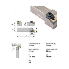 Canela Wedge Clamp or Double Lock Turning Tool Holder MCLNL2020K12 20mm Shank - Twin Eagle Imports