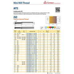 Carmex Mini Mill Thread Solid Carbide 0.45 ISO/ 5mm depth - Twin Eagle Imports