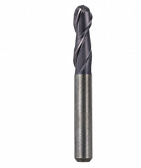 Fullerton 1/8" 2 Flute TiAlN Coated Carbide Ball Nose Endmill - 3215 Series