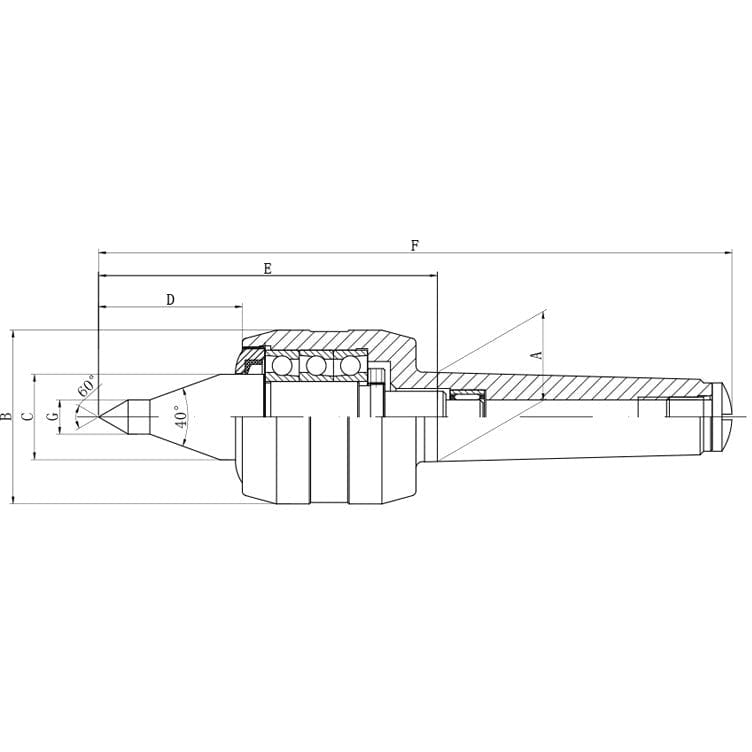 Dajiu Live Centre Morse Taper 3 Extended Nose Precision CNC High Speed Live Centre