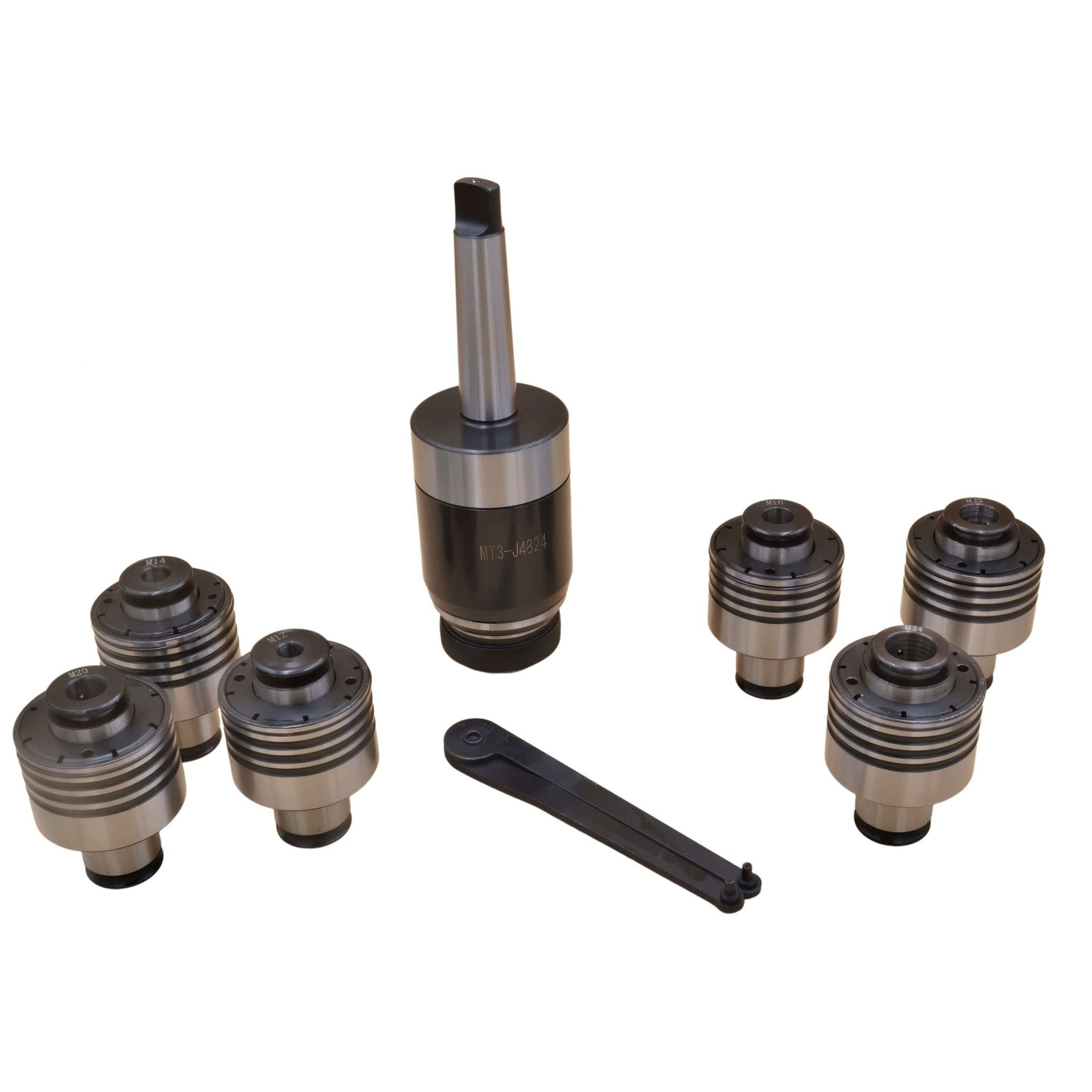 DAJIU MT3 Tap Chuck Set M12–M24 with Interchangeable Adapters - Twin Eagle Imports