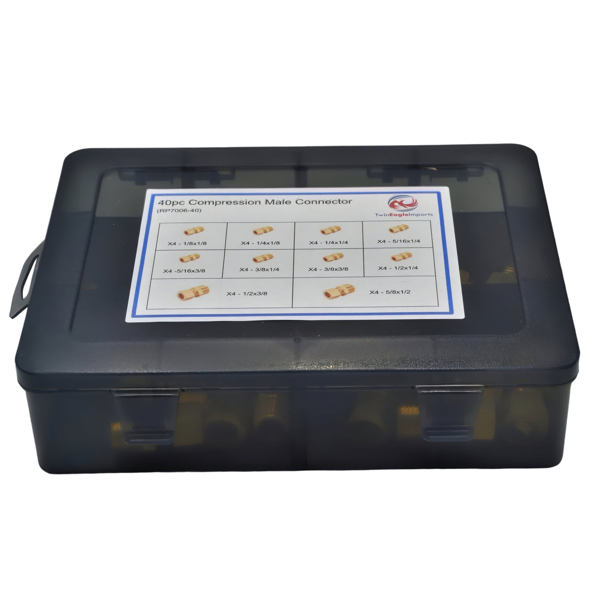 DOT Brass Connector 40pc Brass Compression Male Connector Grab Kit Assortment