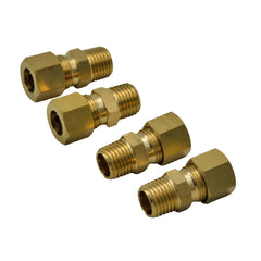 DOT Brass Connector 4pc Brass Compression Male Female Connector (T3/8xM1/4)