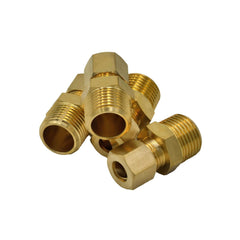DOT Brass Connector 4pc Brass Compression Male Female Connector (T5/16xM3/8)