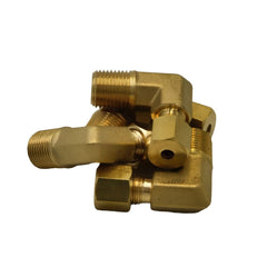 DOT Brass Connector 4pc Brass Compression Union 90° Male Female Elbow (T1/8xM1/8)