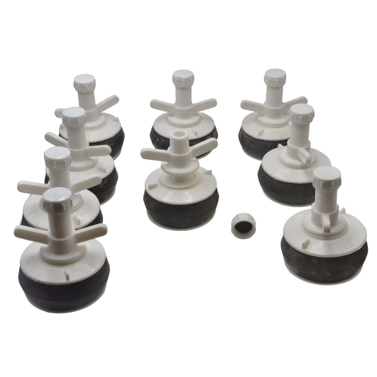 DRAINCHEM Expanding Plumbing Plug 9x Nylon Mechanical Pipe Test plug bung with 13mm bypass 85mm to 92mm