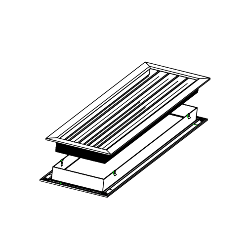 Ductsure Ventilation Ductsure Door Relief Vent Grille (Anodized Aluminium) – DG-A 300150