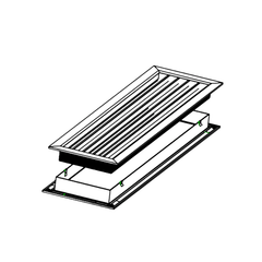 Ductsure Ventilation Ductsure Door Relief Vent Grille (Anodized Aluminium) – DG-A 400200