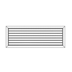 Ductsure Ventilation Ductsure Door Relief Vent Grille (Anodized Aluminium) – DG-A 400200