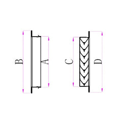 Ductsure Ventilation Ductsure Door Relief Vent Grille (Anodized Aluminium) – DG-A 600250