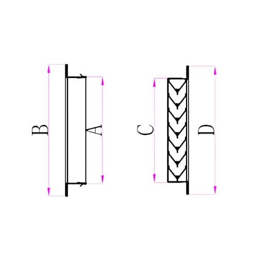 Ductsure Ventilation Ductsure Door Relief Vent Grille (Anodized Aluminum) - DG-A 600200
