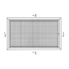 Ductsure Ventilation Pack of 3 Ductsure Eggcrate Hinged Filter EGHF-P 600400 (595x395mm)