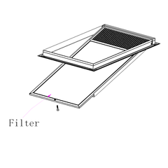 Ductsure Ventilation Pack of 3 Ductsure Eggcrate Hinged Filter EGHF-P 600400 (595x395mm)