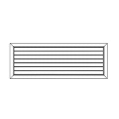 Ductsure Ventilation Pack of 4 Ductsure Door Relief Vent Grille Aluminium DG-A 600150