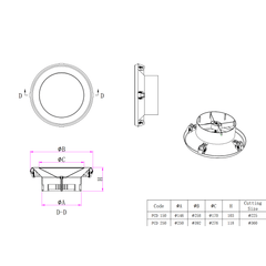 Ductsure Ventilation Pack of 5 Ductsure PCD250 Plastic Round Cone Vent Diffuser