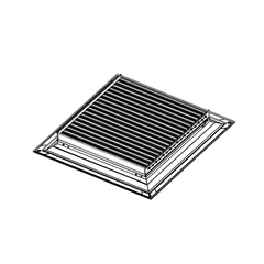 Ductsure Ventilation Pack of 6 Ductsure White Aluminium Vent Grille Square Slat (445x445mm)
