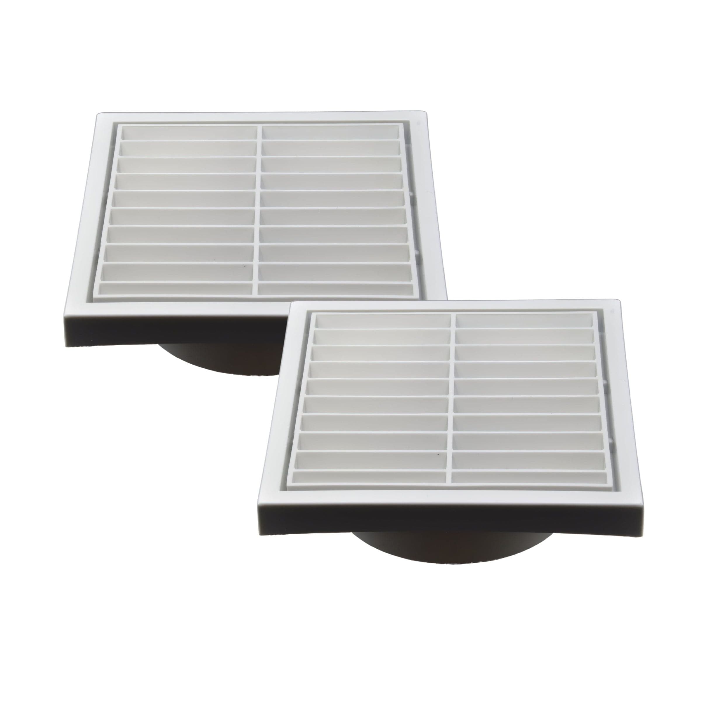 Ductsure Ventilation Twin Pack PFL100 Ductsure Ducting Wall Vent : Fixed Louvre - Φ100