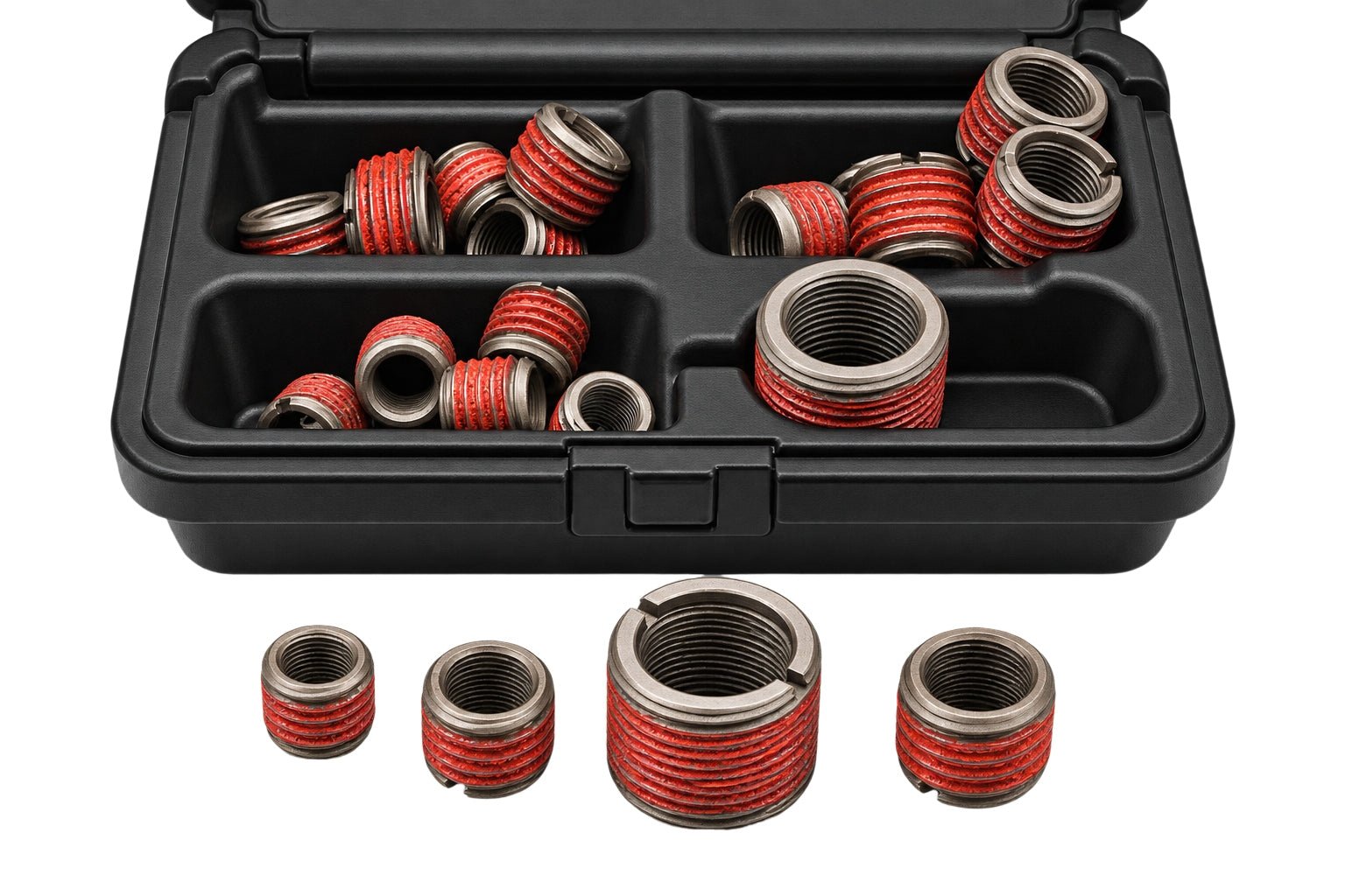 E-Z LOK™ Threaded Insert Assortment Kit for Metal - Carbon Steel - 1/2-20 to 1-14 - Twin Eagle Imports