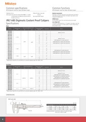 Mitutoyo IP67 Coolant Proof Digital Caliper 0-200mm Mitutoyo Series 500-713-20 (CD-P20M)