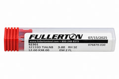Fullerton 3.0mm 2 Flute TiAlN Coated Carbide Ball Nose Endmill - 3215 Series
